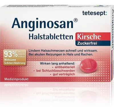 Immagine prodotto di Tetesept Anginosan compresse per la gola senza zucchero ciliegia 20 pz