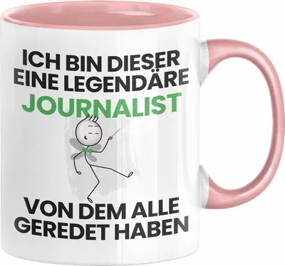 Produktbild von Journalist Geschenk Tasse Lustige Geschenkidee Geburtstag für Journalist Ich Bin Dieser Legendäre Journalist Von Dem Alle Geredet Haben Kaffee-Becher (Rosa)