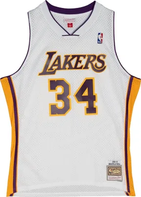 Produktbild von Mitchell & Ness Los Angeles Lakers NBA Shaquille O'Neal T-shirt M SMJY4442-LAL02SONWHIT Pullunder Inny Größe: M,