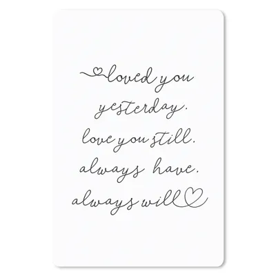 Produktbild von MuchoWow® Mauspad Mousepad Zitate - Liebe - Sprichwörter - Schwarz und weiß 18x27 cm - Mousepads - Maus Mat - Pad - Mausunterlage