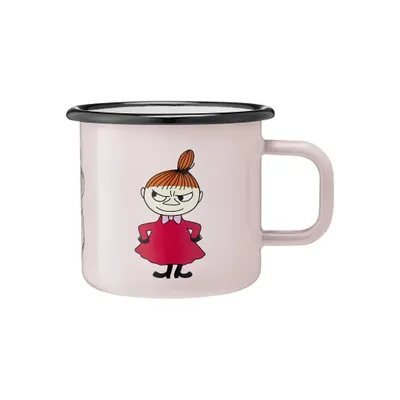 Produktbild von Muurla Mumins Retro Little My Tasse Emaille 0,37 l rosa, rot, orange, schwarz