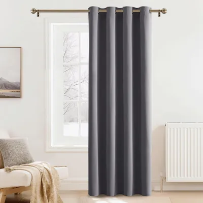 Obrázek produktu pro Závěsy s očky - Zatemňující - Šedá - 140 x 240 cm - Termo záclona