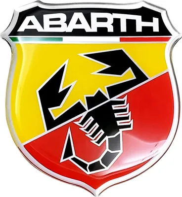 Immagine prodotto di Targa ufficiale adesiva Abarth 3D, dimensione 50 mm
