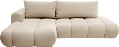 Produktbild von Selsey Ombo - Ecksofa mit Schlaffunktion, Chenille-Bezug in Beige, linksseitig
