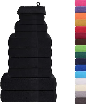 Immagine prodotto di Set di asciugamani 12 pezzi FROGN Nero 360 g/m²