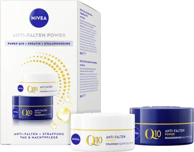 Produktbild von NIVEA Q10 Anti-Falten Power Tagespflege LSF15 und Nachtpflege