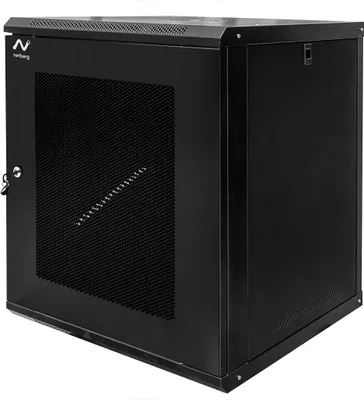 Zdjęcie produktu dla Szafa Rack NETBERG 19" 15U 750x600x600mm instalacyjna serwerowa na elektronikę wisząca drzwi perforowane czarna