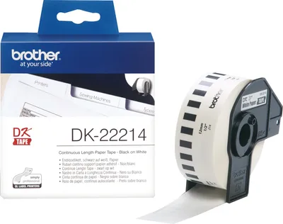 Obrázok produktu pre Brother DK-22214 Čierna na bielej etiketovacej páske