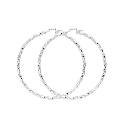 Image de Boucles d'Oreilles Femme Argent fin 925 - 60mm; TRS37245MM60