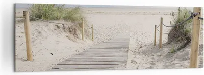 Produktbild von Bild auf Leinwand - Leinwandbild - Einteilig - Strand Düne Eintritt - 160x50cm - Wand Bild - Wanddeko - Wandbilder - Leinwanddruck - Bilder - Wanddekoration - Leinwand bilder - AB160x50-4188