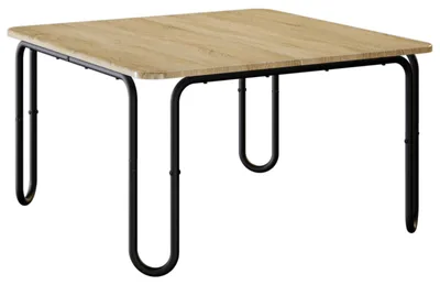 Image de Table basse en bois imitation chêne Sonoma, dimensions 79,5 x 79,5 x 45 cm