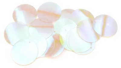 Produktbild von Vintageparts Pailletten transparent PVC irisierend 29mm 20 Stück