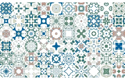 Image de Autocollants décoratifs pour carrelage de cuisine et de salle de bain – 60 autocollants Azulejos Luriano – 60 autocollants de 20 x 20 cm