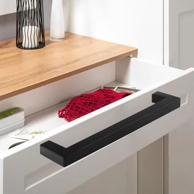 Immagine prodotto di Maniglie per mobili nere - maniglie per mobili da cucina - 8 pezzi - acciaio inox - 160 mm