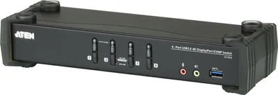 Zdjęcie produktu dla ATEN 4-portowy przełącznik KVMP™ USB 3.1 Gen 1 4K DisplayPort 1.2 z obsługą audio (kable KVM w zestawie)