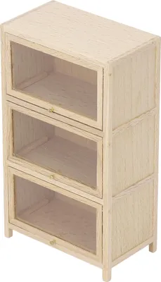Produktbild von 1/12 Puppenhaus-Regal, Holz-Bücherregal, Schrank für Möbel, Dekoration, Zubehör