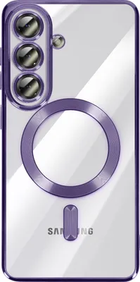 Produktbild von Avizar, MagSafe Hülle Galaxy S26 stoßfest Chromrand, Violett