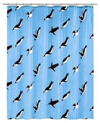 Produktbild von Duschvorhang Penguin, 180 x 200 cm, blau