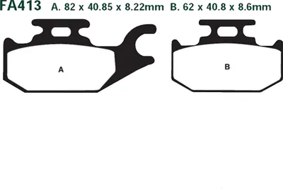 Produktbild von EBC Brakes Bremsbeläge Bremsklötze SFA413HH