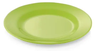 Zdjęcie produktu dla 24 sztuk, talerze płaskie, średnica 20 cm, melamina, kolor zielony, odporne na pęknięcia