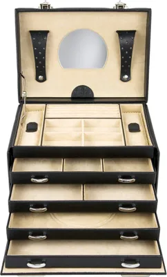 Produktbild von WINDROSE Schmuckschatulle Beluga Jewellery Box Big Black schwarz