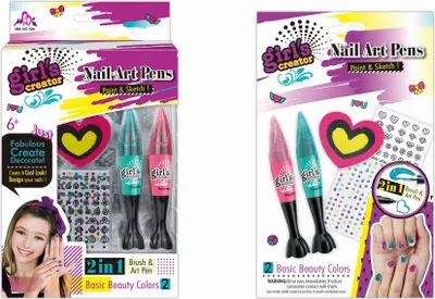 Produktbild von Kinder Nagelstudio Set Maniküre - Nagellack & Nagelsticker Kreativset für Mädchen