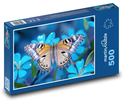 Obrázek produktu pro martinpuzzle - Puzzle 500 - Motýl na modrých květech