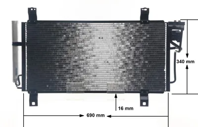 Immagine prodotto di Condensatore per climatizzatore con essiccatore e tubi di raffreddamento in parallelo MAHLE, ad esempio per MAZDA 6