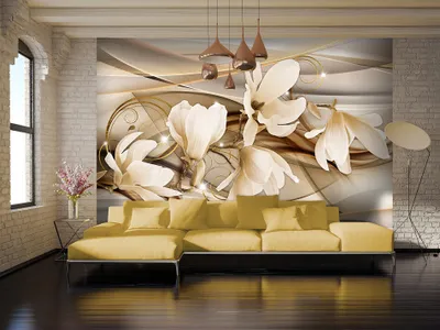 Produktbild von Vlies Fototapete 400x280 cm Tapeten Wandtapete XXL Blumen Magnolien Abstrakt b-C-0002-a-b