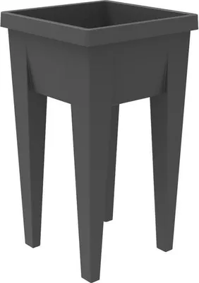 Image de Potager sur Pieds EDA Veg&Table Aromatique, 23 L, 38,5 x 38,5 x 68 cm, Gris Anthracite