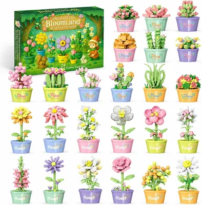 Produktbild von Adventskalender 2026: Mini-Baustein-Set mit botanischen Motiven
