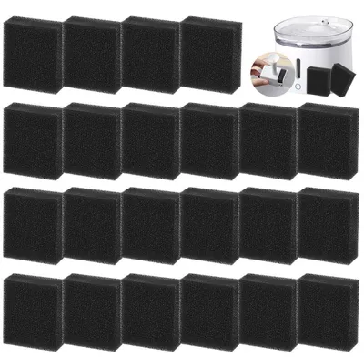 Produktbild von Wasserpumpenfilter für Trinkbrunnen Katzen Hunde WF20 Schwarz 24 Stück
