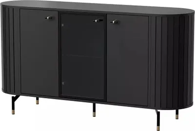 Obrázek produktu pro Komoda s prosklenými dvířky APEX - černá
