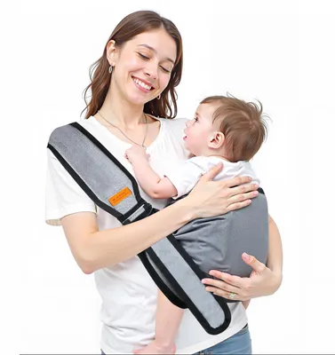 Zdjęcie produktu dla Nosidełko biodrowe dla dziecka - Ergonomiczne - 3 do 36 miesięcy - Czarne