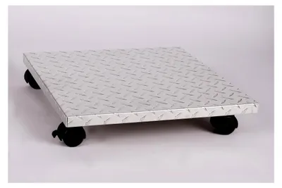 Produktbild von Möbelroller/Pflanzenroller 50x50 cm, ALU, 100 kg, Bürorollen mit Bremse, hergestellt in Deutschland
