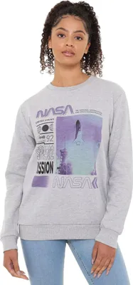 Image de NASA - Sweat-shirt "Mission" col rond pour femme TV2048 (S) (Gris)