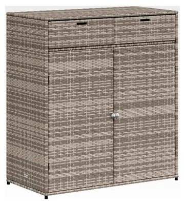 Produktbild von Gartenschrank Grau 105x55x113 cm aus Poly Rattan