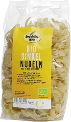 Produktbild von Dinkelteigwaren Bandnudel 300g - mit vielen wertvollen Inhaltsstoffen - aus reinem Dinkelgries - Nudeln von Rosenfellner Mühle