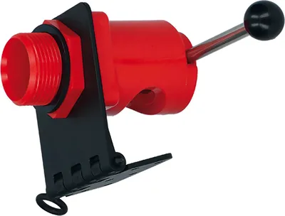 Produktbild von Kaltex Hahn für Kanister zum Einschrauben - Auslaufhahn mit Hebel 1 1/4 Zoll, rot/schwarz