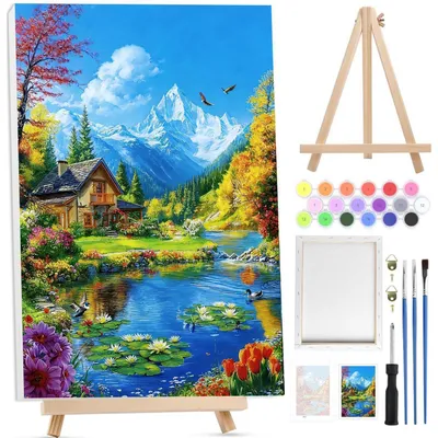 Immagine prodotto di Kit per dipingere per adulti, con cornice, dimensioni 20x30 cm