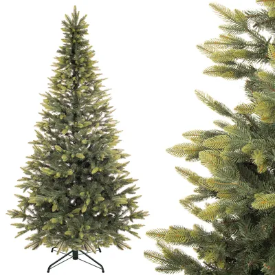 Obrázok produktu pre SPRINGOS Umelý vianočný stromček Deluxe Smrek 220 cm 3D vianočný stromček Smrek s vetvami pre chlapcov