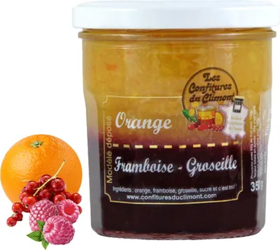 Obrázok produktu pre Les Confitures du Climont Bicolore džem 350g - maliny, čierne ríbezle a pomaranč