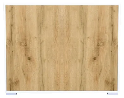 Produktbild von InnoFurn Kommode Elena, 2 Türen, Push-to-Open, Weiß matt/Eiche Evoke, 103 x 83 x 37 cm