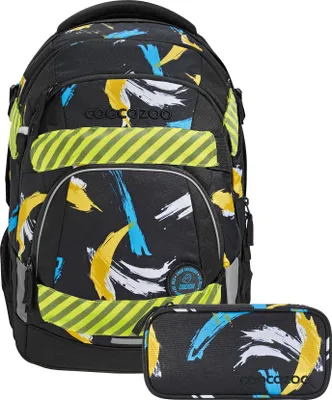 Produktbild von coocazoo Schulrucksack-Set Schulrucksack-Set MATE, Mäppchen Neon Pull-Over