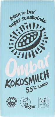 Zdjęcie produktu dla Ombar 183907, Czekolada czarna, 35 g, 861 kJ, 208 kcal, 16 g, 5,4 g