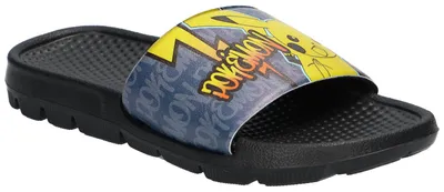 Produktbild von LEOMIL Pokémon Pikachu PO003740, Kinder Pantoletten schwarz EVA Badeschuhe Strand Schuhe, Schwarz 33