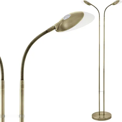 Produktbild von Design Deckenfluter mit flexiblem Lesearm 2-flammig