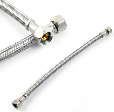 Produktbild von XPOtool Flexschlauch 500 mm Länge, Innendurchmesser DN8, 2x 3/8" Überwurfmutter (14,95 mm) Panzerschlauch Edelstahl EPDM Sanitär Heizung