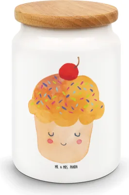 Produktbild von Mr. & Mrs. Panda salzdose Cupcake - Weiß - Geschenk, Cupcakes, Dose, Teedose, Keksdose, Vorratsbehälter, müslidose, aufbewahrungsbehälter, Muffin, Wunder, Koch