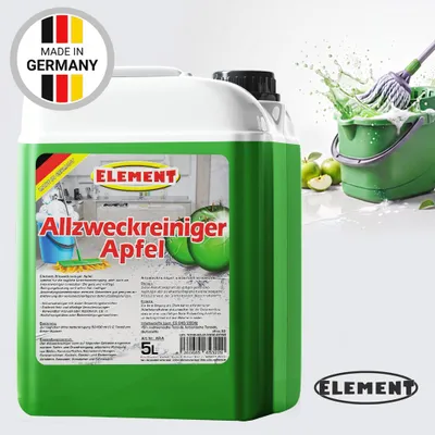 Produktbild von Element Allzweckreiniger Apfel I 5 Liter I Konzentrat I Bodenreiniger I Universalreiniger I Kraftreiniger I Oberflächenreiniger